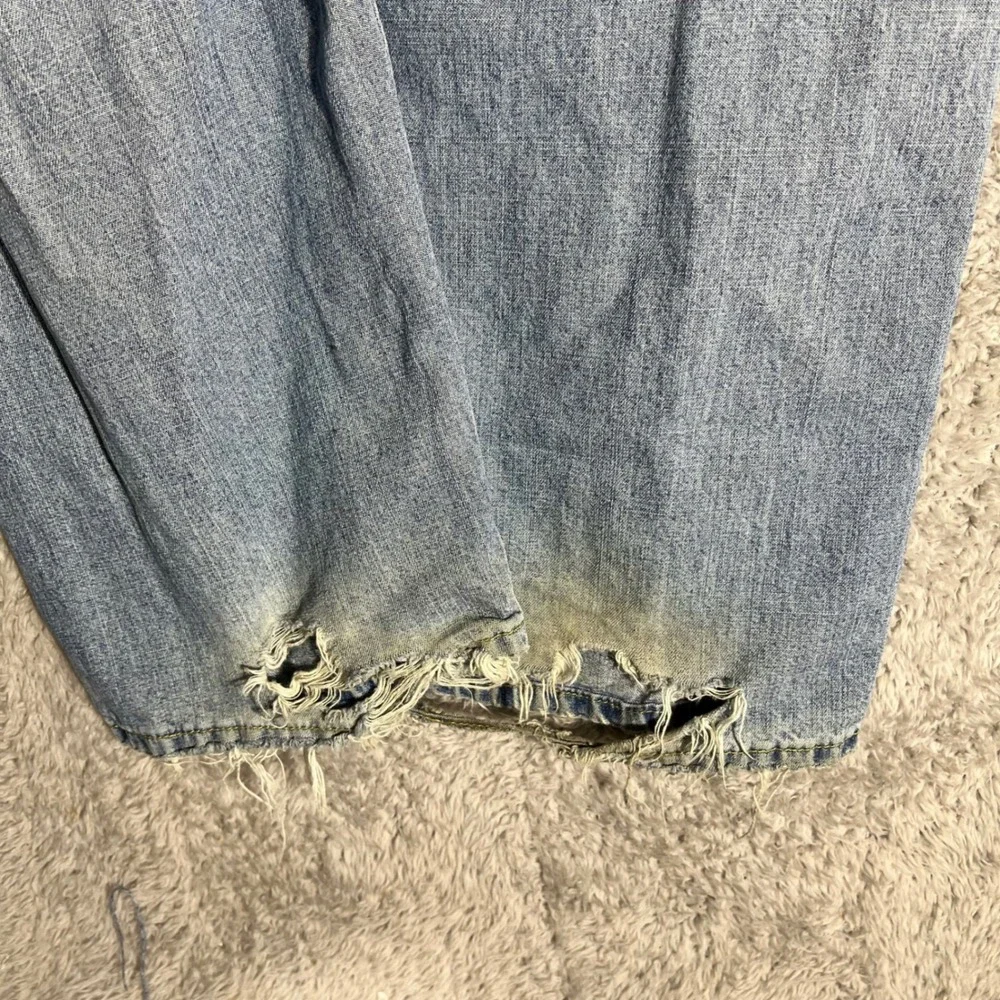 Levis SilverTab Baggy Jeans Light Wash 36x30 Mens Vintage 90s Distressed Denim